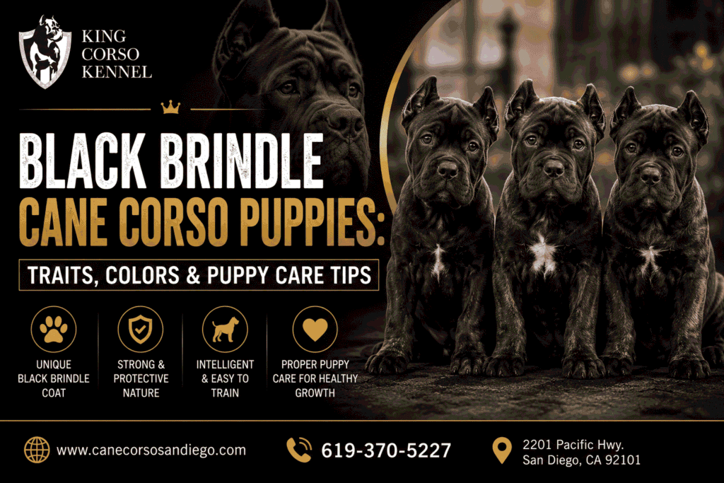 Black Brindle Cane Corso Puppies Traits, Colors & Puppy Care Tips