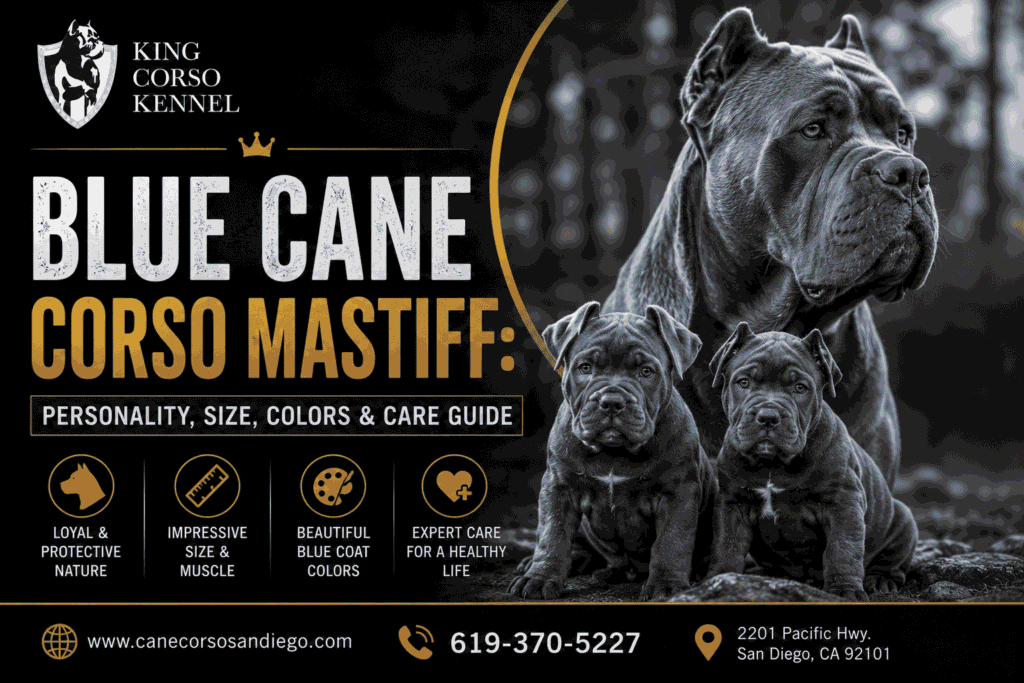 Blue Cane Corso Mastiff Personality, Size, Colors & Care Guide