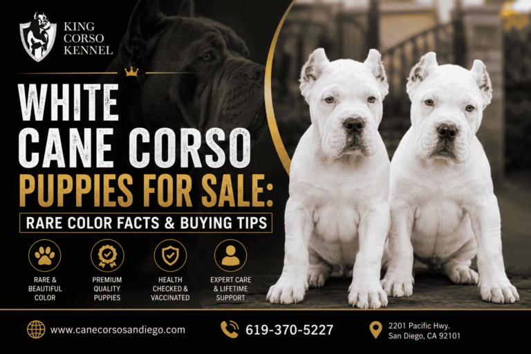 White Cane Corso Puppies for Sale Rare Color Facts & Buying Tips