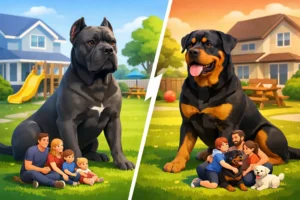Cane Corso vs Rottweiler for Family Homes